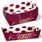 Big Dot of Happiness Maroon Graduation Paper Food Trays, Disposable Food Boats for Congrats Grad Party, Double-Sided Paper Meal Holders - 12 Ct